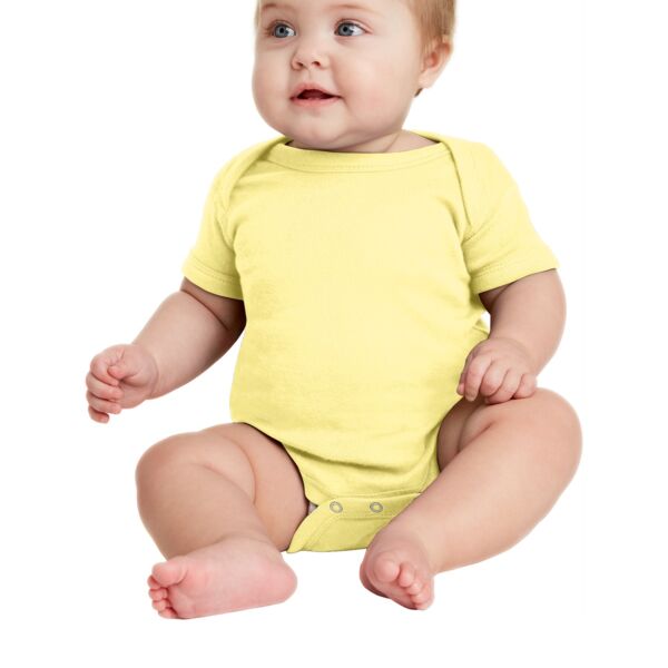 Infant Short Sleeve Baby Rib Bodysuit Thumbnail